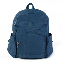 【iBrand】輕盈防潑水防盜尼龍後背包(藍色)