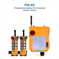 TELECRANE F24-6D 2T1R Industrial Crane Remote Control Wireless 8A Relay Output Construction Machinery 36V220V380V
