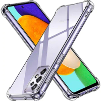 Anti-Falling Soft TPU Case For Samsung Galaxy A52 5G A52s 5G A32 4G A12 A22 4G A32 5G A72 A52 Clear Transparent Protector Cover