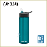 【CAMELBAK】750ml eddy+多水吸管水瓶 潟湖藍(全新設計/水壺/水瓶/多喝水)