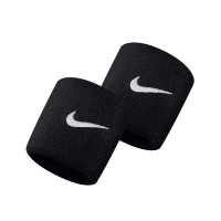 Nike 護腕 Swoosh Wristbands 男女款 球類運動 兩隻入 勾勾 基本款 黑 白 NNN0401-0OS