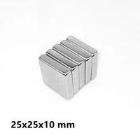 1~10PCS 25x25x10 Quadrate Powerful Magnets 25mmX25mm Permanent Magnet 25x25x10mm block Strong Neodymium Magnetic 25*25*10