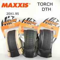 MAXXIS 20 Torch/DTH Retro Beige Bicycle Tire 20*1.95(49-406) MTB Street Bike Tire Fixed Gear Good Grip Cycling Folding Tire