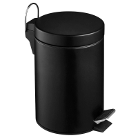 【Premier】腳踏式垃圾桶 黑3L(回收桶 廚餘桶 踩踏桶)