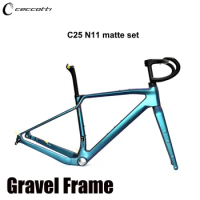 Chameleon Color Gravel Bike Frame, Full Hidden Cable, Bicycle Frameset Carbon Road