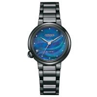 CITIZEN星辰 L系列 夜空藍鑽石光動能女錶-EM0915-86N-30mm