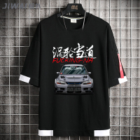 三菱EVO9代HKS拉力藝賽車改裝車飄帶T恤JDM短袖純棉男女定制T恤衫