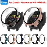 PC+Glass for Garmin Forerunner 165/165 Music Smart Watch Shockproof Screen Protector Full Cover Protective Bumper Garmin Shell