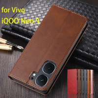 Leather Case for Vivo iQOO Neo 9 / iQOO Neo9 Flip Case Card Holder Holster Magnetic Attraction Cover Wallet Case Fundas Coque