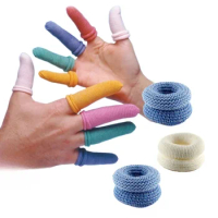 5pcs Finger Protectors Disposable Finger Coat Cover Tubular Care Bandage Cotton Finger Protection Extension Gloves Sport Ware