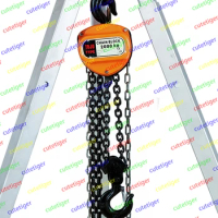 Lifting Hoist Triangular Chain Hoist 1 Ton Manual Inverted Chain Small Crane Lifting 3M/6M Lift Portable Manual Lever Block
