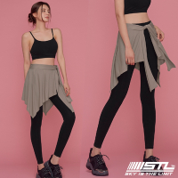 STL yoga 韓國瑜珈 HIP COVER 運動機能一片式綁帶外罩裙 拿鐵咖啡Hazelnut