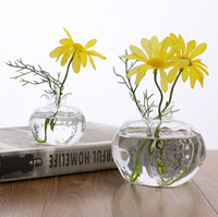 花瓶 玻璃花瓶 透明花瓶 創意小石榴花瓶 日式手作花器玻璃家居飾品工藝品擺件