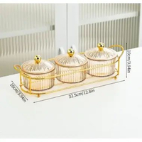 ZS - Toples Set 6/Nampan Mewah Tangki Segel Plastik Guci Makanan Kotak Penyimpanan Dapur Set 3 Tople