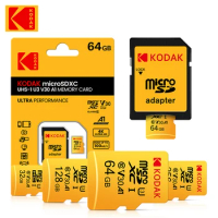 Kodak Micro SD Card 32GB 64GB 128GB 256GB Memory Card Class 10 U3 4K High Speed Cartao De Memoria Flash Memory TF Mecard C10 100