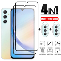 4-in-1 For Samsung Galaxy A34 Glass For Samsung A34 5G Screen Protector For Samsung A04 A04E A23 A04S A13 A14 A34 5G Lens Glass