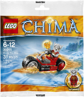 LEGO Legends of Chima: Worriz' 火災 Bike 套裝 30265 (含袋)