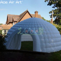 8m Diameter Portable Inflatable Tent Igloo Peak Marquee Party House Large Activity Shelter with Door Curtain for Event or Sale