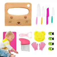Kids Cooking Tools 15pcs Kitchen Cooking And Baking Knives Set Interactive Kids Toys Durable Cooking Tools For Boys Kids Girls