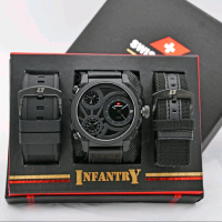 Jam Tangan Pria Swiss Army Original Crono Aktif Analog Bahan Kulit Plus 2 Tali Rubber Fashion Terkin