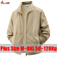 Plus ขนาด 7XL 8XL ฤดูร้อน SunSkin เสื้อขี่จักรยานผู้ชายกลางแจ้งเสื้อวิ่งผู้ชายกีฬาครีมกันแดดเดินป่าต