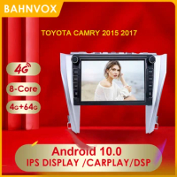 2 Din Android 10.0 Car Radio Multimedia Player For Toyota Camry 2015 2017 Carplay DSP 4G IPS Auto GPS Navigation