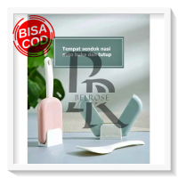 [Cover1] Centong Nasi Dengan Penutup Cover Otomatis Tempat Sendok Nasi Plastik Rice Spoon Buka Tutup