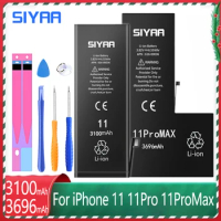 SIYAA Battery For iPhone 11 Pro Max 11Pro 11ProMax High Capacity Replacement Lithium Polymer Mobile Phone Apple Bateria+Tools