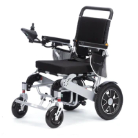 Amazon Hot Sale Portable Folding Aluminum Electric Wheelchair Lithium Battery Lightweight Electric Wheelchair For Elder