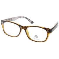【ALAIN DELON】時尚百搭款眼鏡(琥珀棕-黑#AD20316 D3)