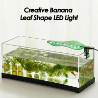 Clip On Aquarium Light Banana Leaf Shape Aquarium Lamp Aquarium Plant Light Clip-On Fish Tank Light For Fish Tanks
