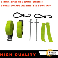 For Kampa Dometic Storm Straps Awning Tie Down Kit Caravan Motorhome Green New