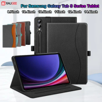 For Samsung Galaxy Tab S8 S9 Ultra Case with S Pen Holder Cover For Galaxy Tab S9+ S7 FE/S8 Plus/S6 Lite/A7 Lite/A8 Leather Case
