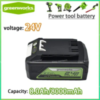 24V 5.0AH/6.0AH/8.0AH Greenworks Lithium Ion Battery (Greenworks Battery) The original product is 100% brand new