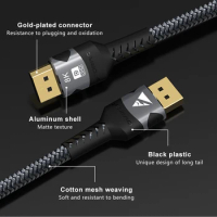 Displayport 1.4 Cable 8K DP Cable 8K 60Hz 4K 144Hz 2K 165Hz 32Gbps Video Audio Cable for Laptop TV Xbox Series Projector Monitor