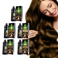 500ml Black Hair Dye Shampoo Hair Color Shampoo Hair Color Bubble Dye Instant Color Bubble Dye Full Coverage Bubble Hair Color