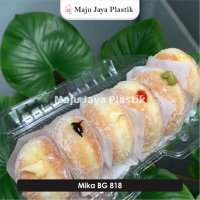 (25 PCS) Mika Bolu Gulung BG 818 | Box Kue Roll Mika Bening 18x8x7 cm | Kemasan Kue Plastik Tebal