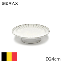 【SERAX】INKU/高腳蛋糕盤/D24cm/白(比利時米其林餐瓷家飾)