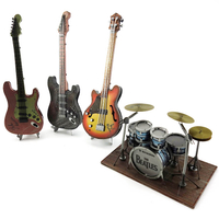 3D立體金屬拼圖成人拼裝玩具模型樂器類型吉他架子鼓鋼琴貝斯