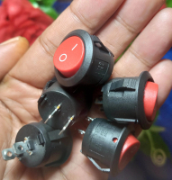 SWITCH ROCKER SAKLAR ON OFF 2 PIN BULAT 6A 250V 10A 125V RED MERAH l Saklar Panel Bulat On-Off AC l