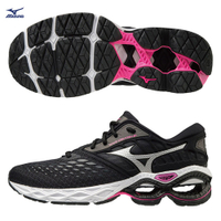 MIZUNO WAVE CREATION 21 女鞋 慢跑 避震 輕量 彈力 耐磨 黑【運動世界】J1GD200116