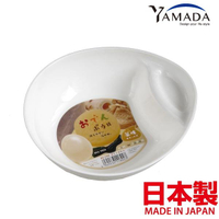 asdfkitty*日本製 YAMADA 深型關東煮點心盤 有醬料格 小菜盤 水餃盤 可微波-正版商品