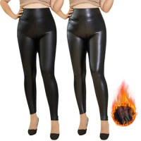 Women' Womens Biker Pants Leather Leather Pants for Women Shiny Leggings High Waist Faux Leather Pants Women