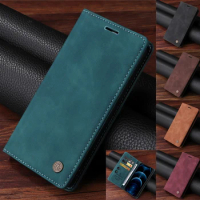 Retro Matte Luxury Flip Wallet Case For Samsung Galaxy A14 4G A23 A54 A34 A33 A13 Lite A73 5G A137 A04 Solid Colors Phone Cover