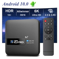 H20PRO Smart Android TV Box Android 10.0 16GB 2.4&amp;5G WIFI 4K Media Player TV Box Google Play Store Very Fast 1080P Set Top Box