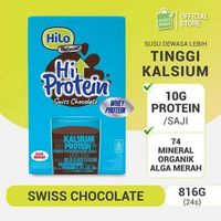 HiLo Platinum Swiss Chocolate 24 Sch - Susu Dewasa Anti Pegal Lebih Tinggi Kalsium Protein Paling Le