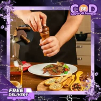 Gilingan Lada Merica Bumbu / Salt Pepper Mill Manual Grinder Kayu / Wood Salt Pepper Grinder Mill