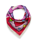 ผ้าพันคอผู้หญิง Scotch & Soda x Burton Morris Heart Printed สี Burton Morris Foulard