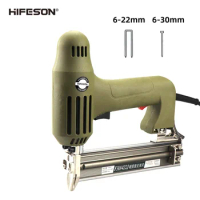 HIFESON F30/422J Nailer 220V Electric Staples Nail Gun Furniture Frame Carpentry Wood Working Tools