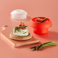 《LEKUE》圓形微波煮蛋器(紅) | 耐熱 微波料理 懶人料理